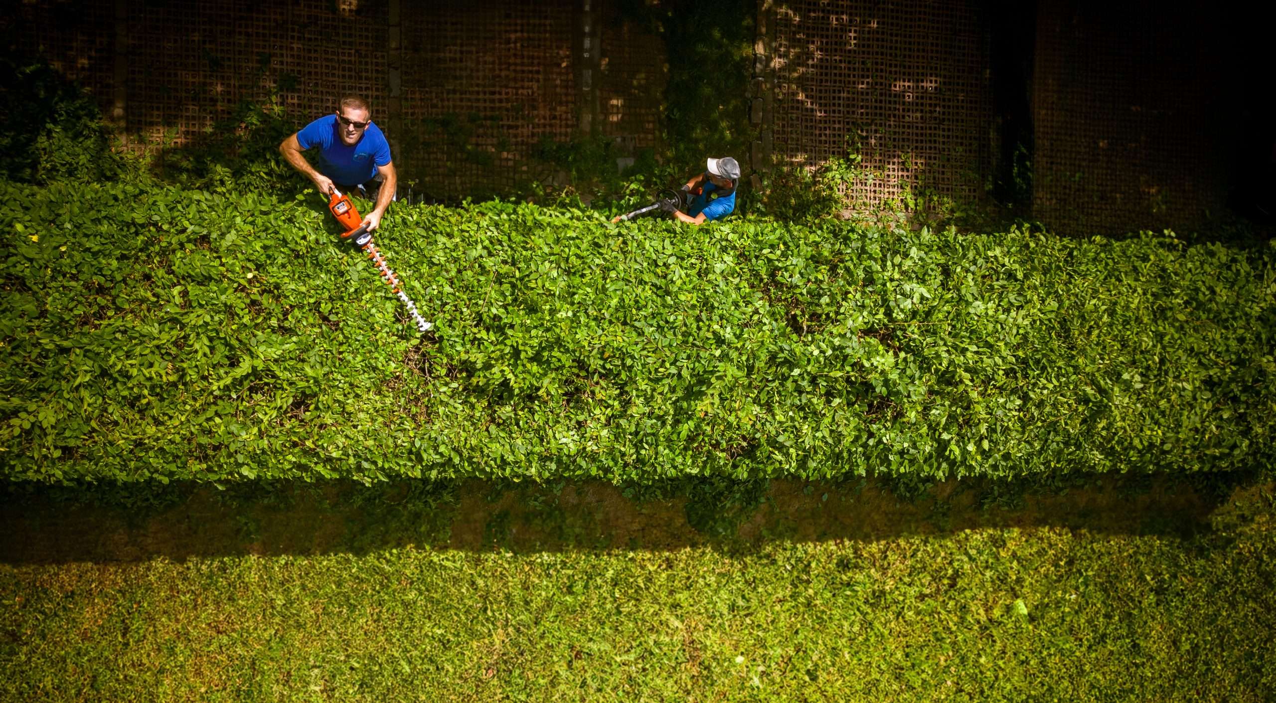 Grünanlagenpflege - Luftaufnahme